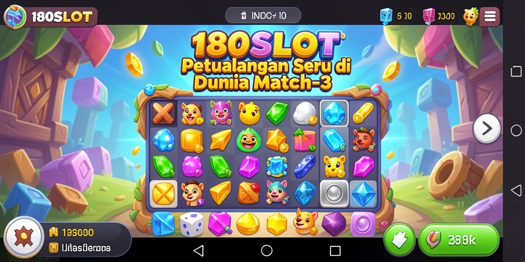 Tampilan gameplay seru dan penuh warna di 180SLOT.
