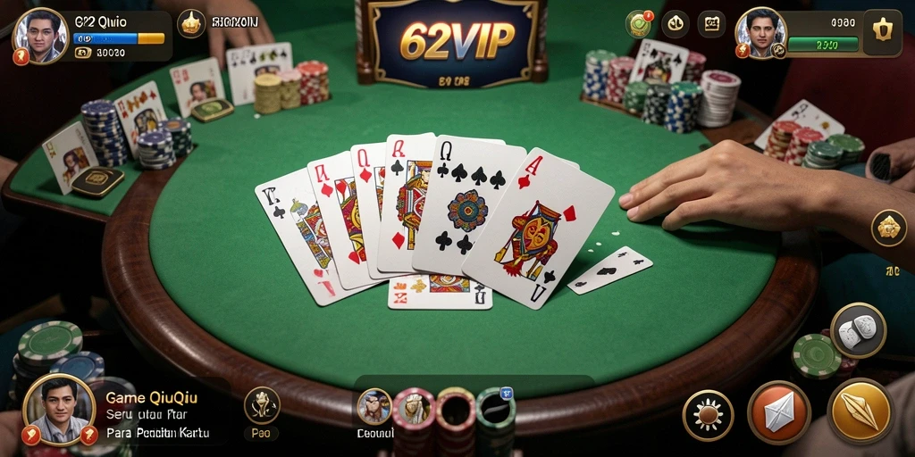 Gameplay QiuQiu seru dan interaktif di 62VIP.