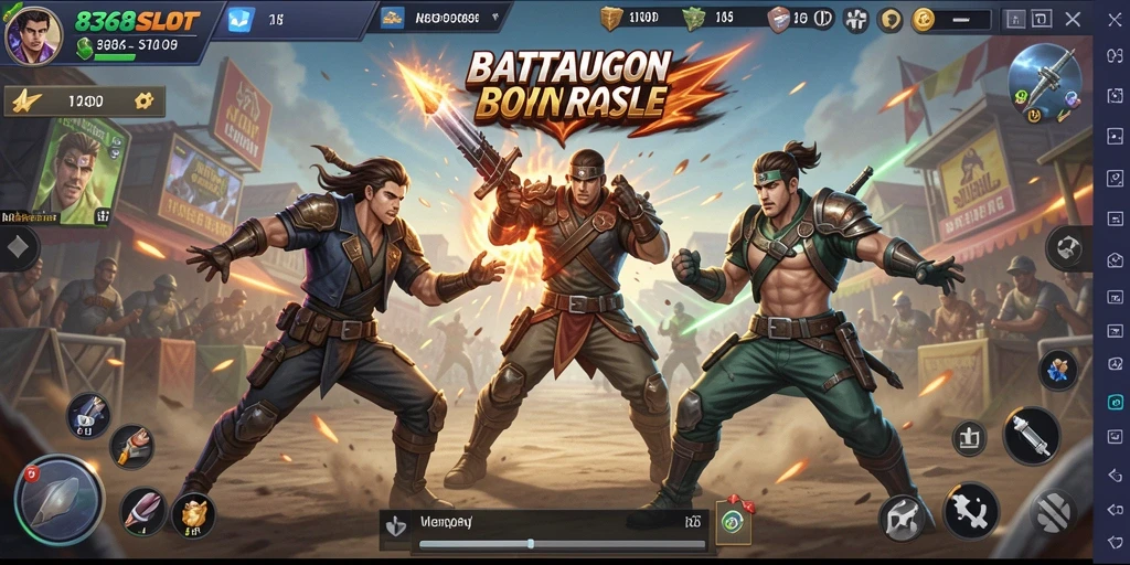 Tampilan menarik dari gameplay 8368SLOT di arena pertarungan.