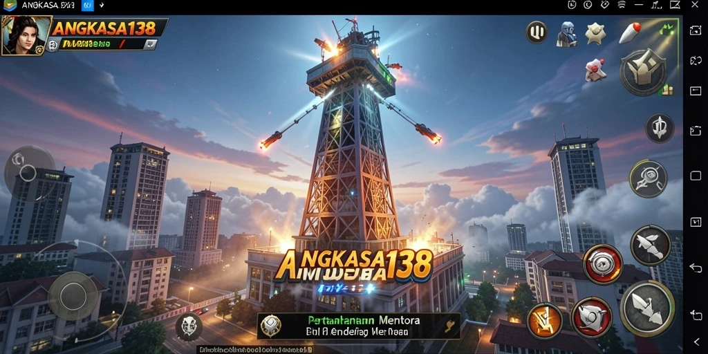 Screenshot menampilkan aksi seru bermain Tower Defense di ANGKASA138.