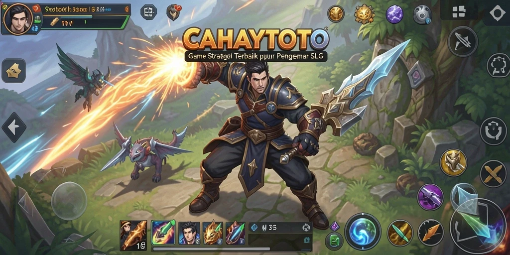 Screenshot gameplay CAHAYATOTO yang menunjukkan pertempuran strategis yang epik.