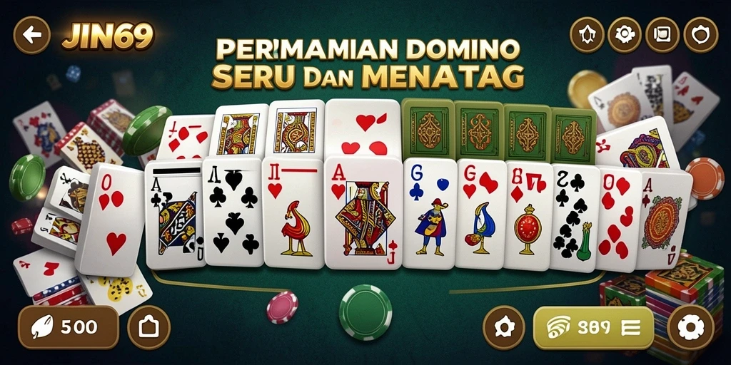 Tampilan screenshot gameplay JIN69 yang menampilkan aksi seru domino.
