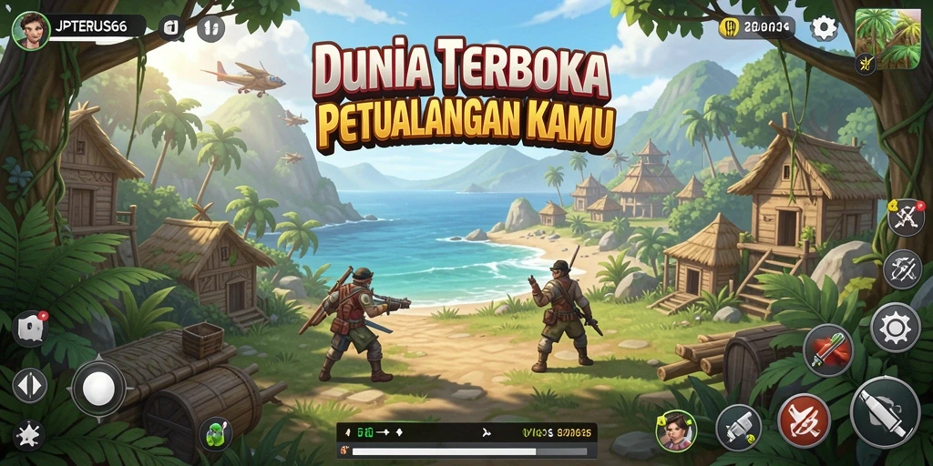 Tangkapan layar gameplay menunjukkan eksplorasi dunia terbuka yang menakjubkan.